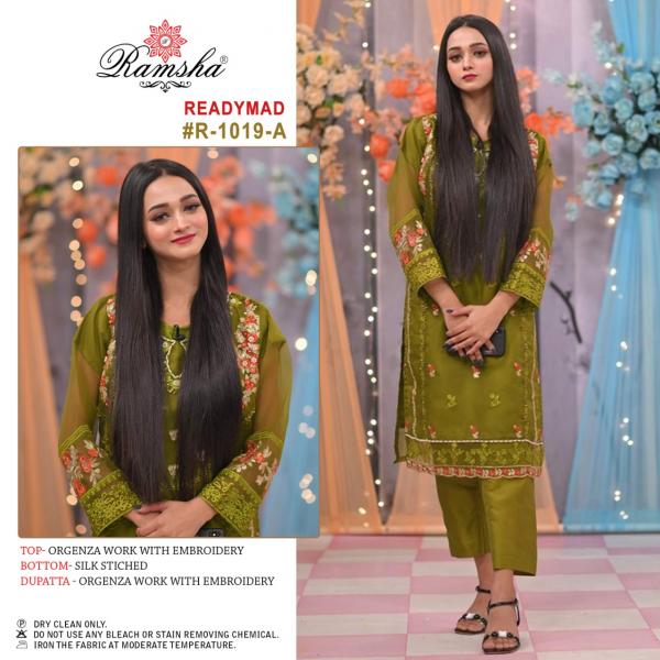 Ramsha R 1019 A And B Pakistani Ready Made Suits Collection